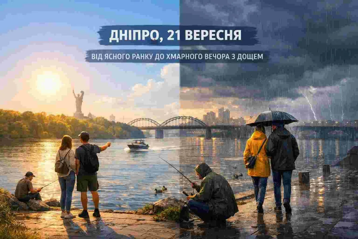Дніпро 21 вересня: ясний ранок, хмарний вечір і невеликий дощ