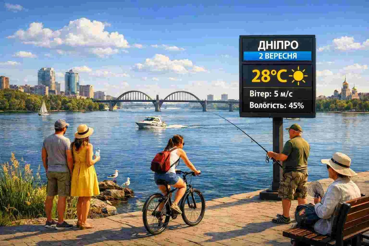Тепло без опадів: якою буде погода у Дніпрі 2 вересня